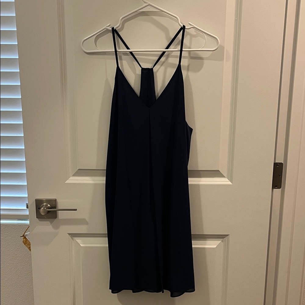Alice + Olivia Elegant Navy Backless Dress